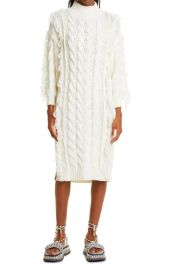 FARM Rio Cable Knit Bracelet Sleeve Sweater Dress at Nordstrom