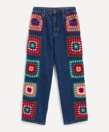 FARM Rio Crochet Squares Denim Jeans at Liberty