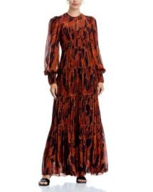 FARM Rio Giraffes Puff Sleeve Maxi Dress Bloomingdales at Bloomingdales