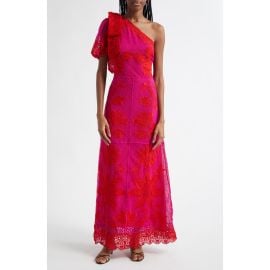 FARM Rio Guipuire Lace One-Shoulder Maxi Dress at Nordstrom