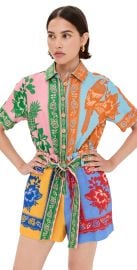 FARM Rio Lace Garden Mix Scarves Romper LACE GARDEN MIX M at Shopbop