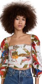 FARM Rio Off White Forest Birds Blouse at Shopbop