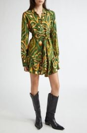 FARM Rio Pineapple Ikat Long Sleeve Shirtdress at Nordstrom