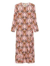 FARM Rio Pineapple Jewelry Midi Dress Black at Farfetch