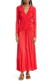 FARM Rio Ruched Long Sleeve Jersey Maxi Dress at Nordstrom