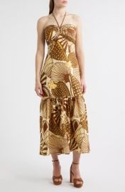 FARM Rio Shell Mix Sand Linen Dress at Nordstrom