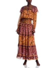 FARM Rio Smocked Long Sleeve Maxi Dress Bloomingdale39s at Bloomingdales