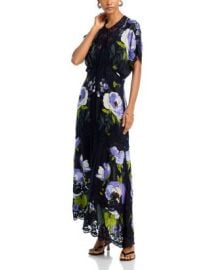 FARM Rio Soft Garden Lace Trim Maxi Dress Bloomingdales at Bloomingdales