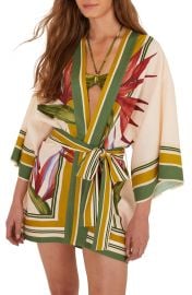FARM Rio Strelitzia Tie Waist Cover-Up Dress (Women) | Nordstrom at Nordstrom
