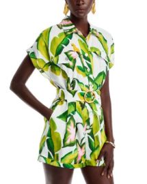 FARM Rio Summer Foliage Printed Romper Bloomingdales at Bloomingdales