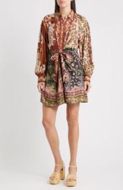 FARM Rio Winter Garden Long Sleeve Minidress at Nordstrom