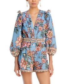 FARM Rio Wonderful Bouquet Blue Romper - 100 Exclusive Bloomingdales at Bloomingdales