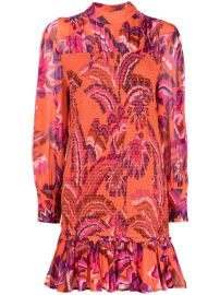 FARM Rio abstract-print Chevron Dress - at Farfetch