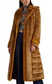 FAUX-FUR-PANELED COAT at Barneys