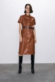 FAUX LEATHER DRESS at Zara