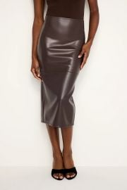 FAUX LEATHER MIDI SKIRT BARK003 - GOOD AMERICAN at Good American