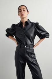  FAUX LEATHER SHIRT at Zara