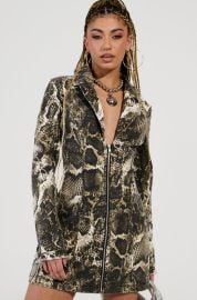 FEELIN EXOTIC SNAKE PRINT BLAZER DRESS AKIRA at Akira