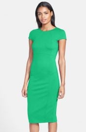 FELICITY and COCO Seamed Pencil Dress in Green at Nordstrom