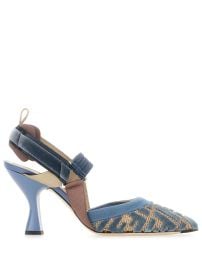 FENDI 85mm Colibri Pumps Blue at Farfetch