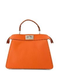 FENDI Small Peekaboo ISeeU Tote Bag Orange at Farfetch