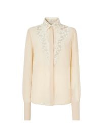 FENDI parchment-coloured Georgette Shirt Neutrals at Farfetch
