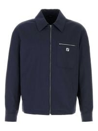FENDI zip-up Shirt Jacket Blue at Farfetch