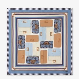 FF Foulard Silk Light blue Fendi at Fendi