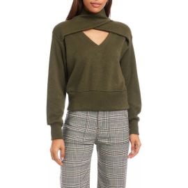 FIFTEEN TWENTY Caly Crossover Cutout Sweatshirt at Nordstrom