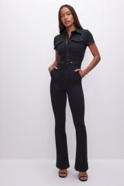 FIT FOR SUCCESS BOOTCUT JUMPSUIT BLACK001 - GOOD AMERICAN at Good American