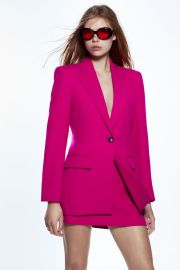 FITTED BLAZER WITH POCKETS - Fuchsia   United States at Zara