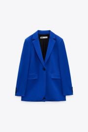 FITTED BLAZER WITH POCKETS - Ink blue   United States at Zara