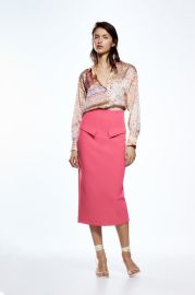 FLAP DETAIL PENCIL SKIRT - Pink   United States at Zara