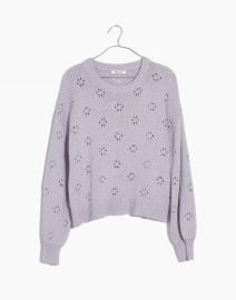 FLORAL POINTELLE PULLOVER SWEATER at Madewell