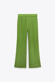 FLOWY HIGH-WAISTED PANTS - Apple green United States at Zara