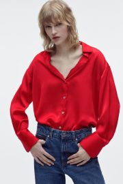 FLOWY SATIN EFFECT SHIRT at Zara