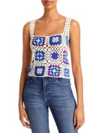 FORE Crochet Cropped Tank Top Bloomingdales at Bloomingdales