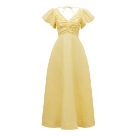 FOREVER NEW June Ruched Linen Flared Dress at Brown Thomas