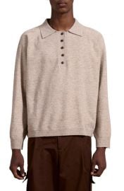 FOUND Oversize Polo Sweater at Nordstrom