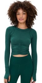 FP Movement Tempo Ruched Long Sleeve Top Evergreen M at Shopbop