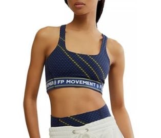 FP Movement Womenaposs Never Better Logo Square Neck Bra Size Small Logo Active eBay at eBay