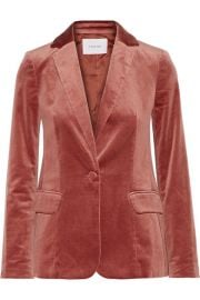 FRAME   Classic cotton-blend velvet blazer at Net A Porter