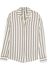 FRAME   Le Classic striped washed silk-charmeuse shirt at Net A Porter