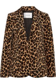 FRAME   Leopard-print cotton-blend velvet blazer at Net A Porter