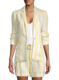 FRAME - Striped Linen Blazer at Saks Fifth Avenue