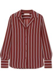 FRAME - Striped silk shirt at Net A Porter