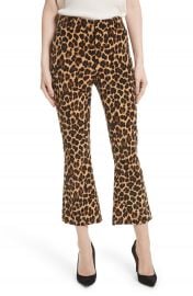 FRAME Cheetah Print Velvet Crop Flare Pants   Nordstrom at Nordstrom