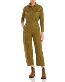 FRAME Cinched Twill Jumpsuit Bloomingdales at Bloomingdales