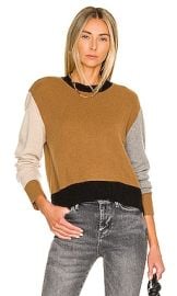 FRAME Colorblock Crew Sweater in Vicuna Multi at Revolve