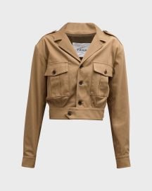 FRAME Cropped Utility Jacket at Neiman Marcus